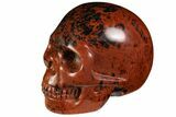 Realistic, Polished Mahogany Obsidian Skull #116315-1